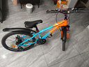 凤凰山地自行车男女变速山地车碟刹青少年儿童自行车学生单车 星际 橙蓝【变速+辐条轮】 22寸【适合130-170cm】 实拍图