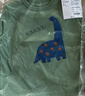优衣库婴幼儿宝宝圆领T恤/长袖恐龙印花图案479658 53 草绿色 80 实拍图