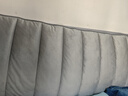 新款绒料加厚夹棉床头靠垫现代简约床头罩纯色绗缝布艺床头套全包 荷兰绒【线条款-浅灰】特厚夹棉 适用床头长1.9米【高度65cm内】 实拍图
