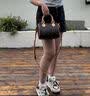 香港正品Speedy20波士顿枕头包2026新款经典真皮轻奢复古老花女包 老花咖啡小号 实拍图