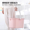 CHAHUA茶花 泡脚桶14.5L洗脚盆大号塑料洗脚盆水桶足浴盆泡脚盆 浅粉色* 实拍图