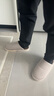 网易严选 日式舒雅男女居家棉拖鞋eva抗污耐脏高弹珊瑚绒保暖 茶色条纹经典款男 建议选大1-2码 42-43 实拍图