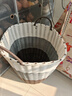 【星优同厂】仿藤编脏衣篓卫生间放衣服神器家用娃娃收纳桶洗衣篮 高45cm 灰棕白 实拍图