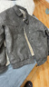 顶峰保罗（Dingfengbaoluo）美式PU皮夹克男秋冬季加绒加厚宽松高级保暖皮衣外套XHR72灰色M 实拍图