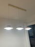 一格照明原木餐厅吊灯中古奶油风LED餐桌灯2025新款饭厅吧台广东中山灯具 全光谱_3头奶油白25CM三色变光 实拍图