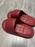 HIPANDA男士EVA防滑拖鞋可外穿红色厚底家居室内浴室洗澡防水家用凉拖 实拍图