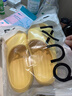 朴西新款EVA踩屎感厚底拖鞋女士居家室内情侣拖鞋男 黄色 37-38 实拍图