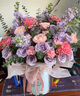 冉子花坊鲜花速递粉玫瑰抱抱桶向日葵花篮生日礼物送女友爱人同城配送 爱的抱抱紫色 实拍图