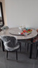 梓屋餐桌家用加厚岩板餐桌椅组合方圆两用餐桌813#1.35米桌+101皮椅*6 实拍图