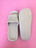 京东京造【抗菌皮纹拖】eva软弹家居防臭浴室新款拖鞋女士 燕麦色 39-40 实拍图