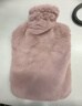为伴仿兔绒注水热水袋暖水袋暖手宝宝女生防爆姨妈神器 樱花粉2000ml 实拍图