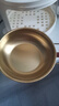 【韩剧同款】加厚不锈钢干锅海鲜锅火锅金色平底浅锅双耳锅泡面锅 迷你款17cm【金色】双柄汤锅 实拍图