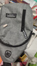 运动跑步包男休闲斜挎包手机包防泼水健身包女单肩包 灰色 实拍图