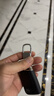 迪加伦 创意钥匙扣 男士 真皮 汽车钥匙扣 腰挂 车用钥匙挂件扣 奥迪大众别克本田吉利奔驰丰田哈弗-月光银 实拍图