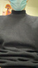 恒源祥100%纯色羊毛绒衫羊毛衫加厚半高领毛衣中年男士针织打底保暖衣服 100%不起球高档黑色 半高 领 M 165码(适合95-120斤) 实拍图