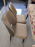 PEOY意式轻奢餐椅网红餐厅现代简约软靠背休闲高级感椅子家用 [浅灰色]优质皮革+加粗碳素钢腿 实拍图