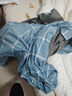 雅鹿·自由自在水洗棉被套200*230cm单件双人床磨毛被罩被单褥子套 蓝格灰 实拍图