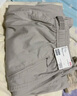 优衣库常规款女装休闲廓形长裤/系腰带弯刀镰刀裤子481028 481028/02浅灰色 M 实拍图