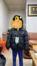 左西男童羽绒服2026冬季新款儿童三防加厚面包服长款外套 黑色 140 实拍图