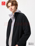 优衣库男装女装摇粒绒拉链茄克/长袖外套廓系夹克479792 09 黑色 M /170/92A 实拍图