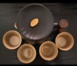 京东京造  旅行茶具 便携旅行茶具茶杯户外茶具整套黑陶舟山 一壶四杯 实拍图