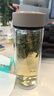 富光 男女士双层玻璃杯 高硼硅玻璃304茶隔水杯子 带茶隔泡茶杯500ml 实拍图