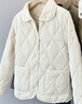 春秋季轻薄款女士新款小棉袄短款纯色翻领薄款外套棉衣女百搭棉服 米白 3XL 建议110-125斤 实拍图