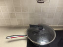 康巴赫炒锅不粘锅316L不锈钢炒菜锅32cm蜂窝平底煎炒锅电磁炉燃气灶通用 实拍图