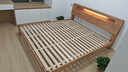源氏木语全实木床北欧风小户型卧室家具橡木床现代简约主卧1.5m1.8m双人床 原木色低铺夜光床斜靠版【橡木】 1800mm*2000mm  框架结构 实拍图