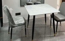 迪玛森岩板餐桌家用餐桌椅组合轻奢现代简约小户型饭桌客厅长方形桌子 亮光白【12MM厚】送货到家 120cm 【宽70CM】一桌四椅 实拍图
