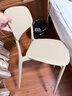 餐椅塑料椅子办公凳靠背休闲椅家用书桌椅卧室化妆椅简易小椅子 卡其色-四腿餐椅【加固标准款】 实拍图
