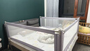 棒棒猪 (BabyBBZ)婴儿床围栏床上儿童防掉床护栏宝宝防摔防护栏垂直升降 免打钉/1.8m+2m*2 三面装 简约灰 实拍图
