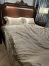 轻奢双面贡缎丝绸四件套丝滑裸睡水洗真丝冰丝被套天丝床上用品 香槟金【轻奢重磅丝绸】 1.5米床单款四件套-被套200*230 实拍图