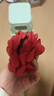 木丁丁红色花朵玫瑰蝴蝶兰边夹女森系氛围感发卡海边度假发饰拍照 花朵抓夹-红色 实拍图