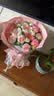 Roselita针织花束混搭玫瑰花结婚纪念日生日礼物结婚送女朋友闺蜜实用高档 实拍图