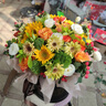 冉子花坊鲜花速递同城配送向日葵混搭抱抱桶玫瑰送女友爱人生日礼物真鲜花 抱抱桶混搭 实拍图