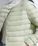 鸭鸭（YAYA）佟丽娅同款轻薄羽绒服女新款冬季短款圆领内胆修身时尚薄外套男 抹茶绿【女款无领】 3XL 【建议140-155斤】 实拍图