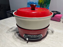 摩飞电器（Morphyrichards）多功能锅电火锅 家用3L烤涮一体电煮锅电炒锅电烧烤料理锅 跨年圣诞礼物电热火锅锅 MR9087 英石红 实拍图