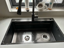 欧琳（OULIN）厨房水槽大单槽304不锈钢纳米手工水槽750*460 旗舰款9158H配L008H不锈钢抽拉龙头 实拍图