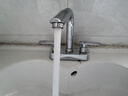 柏温双把洗脸盆菜盆水龙头冷热双孔面盆台盆洗脸盆水龙头卫生间全铜体 可旋转龙头+冷热管 实拍图