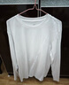 京东京造长袖t恤男5A抑菌新疆棉圆领衣服男装打底衫 白色 M 实拍图