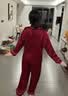 金三塔真丝睡衣女套装100%桑蚕丝[丝滑亲肤]可外穿居家服情人节礼物 19姆米焦糖红 M 实拍图