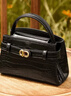 CHARLES&KEITH鳄鱼纹凯莉包手提斜挎婚包包女包生日礼物新年礼物CK2-50270880-1 Black黑色 S 实拍图