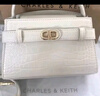CHARLES&KEITH鳄鱼纹凯莉包手提斜挎婚包包女包生日礼物新年礼物CK2-50270880-1 Ivory象牙色 S 实拍图