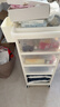 也雅置物架小推车 月子推车宝宝用品收纳架 零食车升级可刹车 乳玉白【4层】 实拍图