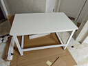 馨美凯电脑桌台式家用简易书桌办公桌简约现代工作台租房卧室学习写字桌 【单桌1.6cm厚桌面】白架+暖白色 长120cm*宽70cm*高74cm 实拍图