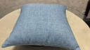 居八佰纯色亚麻沙发抱枕样板房靠垫客厅床头民宿靠枕套现代简约腰枕 天蓝色（加厚素色亚麻） 45*45cm抱枕套+枕芯 实拍图