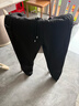 猫人（MiiOW）羊羔绒休闲裤子男秋冬季保暖大码宽松长裤加绒裤男 黑色束口 2XL  实拍图