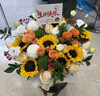 冉子花坊鲜花速递同城配送向日葵混搭抱抱桶玫瑰送女友爱人生日礼物真鲜花 抱抱桶混搭 实拍图