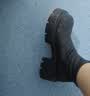 回力马丁靴女款2025新款英伦风春秋单靴子女增高复古黑色厚底短靴 黑/色 38 实拍图